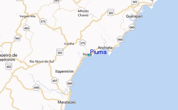 Piuma Tide Station Location Map