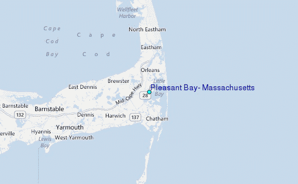 Pleasant Bay, Massachusetts Tide Station Location Map