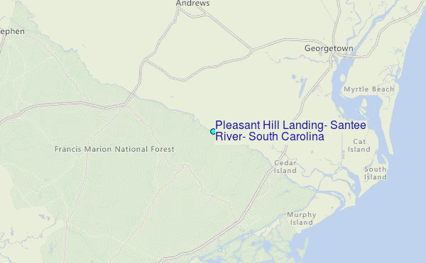 Pleasant Hill Landing, Santee River, South Carolina Tide Station Location Map