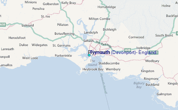 Plymouth (Devonport), England Tide Station Location Map