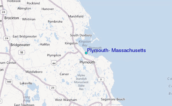 Plymouth, Massachusetts Tide Station Location Map