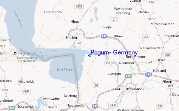 Pogum, Germany Tide Station Location Map