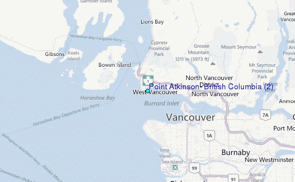 Point Atkinson, British Columbia (2) Tide Station Location Map