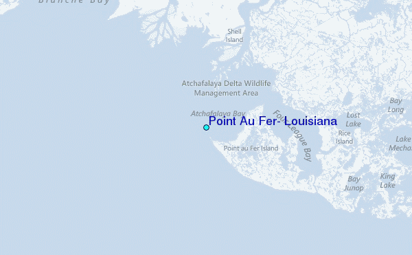 Point Au Fer, Louisiana Tide Station Location Map
