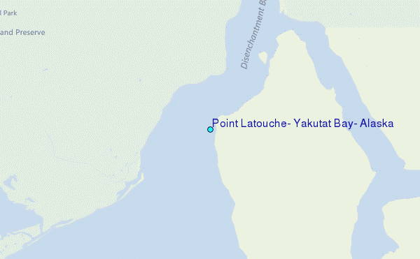 Point Latouche, Yakutat Bay, Alaska Tide Station Location Map