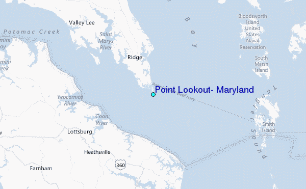 Point Lookout, Maryland Tide Station Location Map