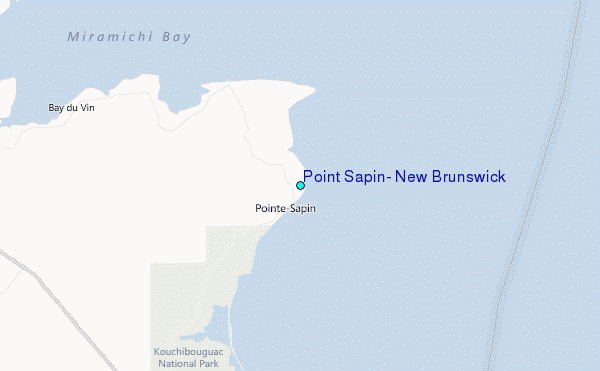 Point Sapin, New Brunswick Tide Station Location Map