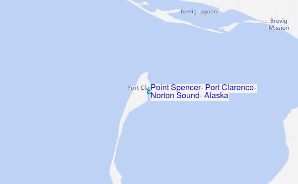 Point Spencer, Port Clarence, Norton Sound, Alaska Tide Station Location Map