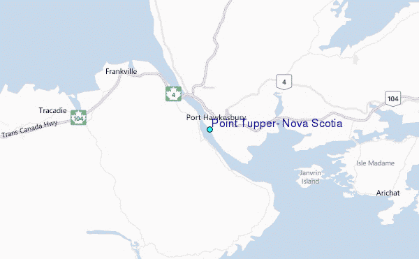 Point Tupper, Nova Scotia Tide Station Location Map