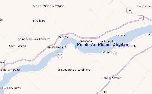 Pointe Au Platon, Quebec Tide Station Location Map