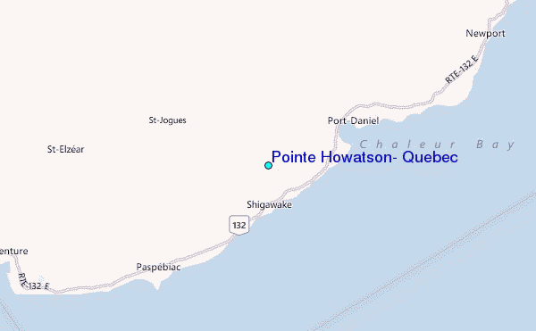 Pointe Howatson, Quebec Tide Station Location Map