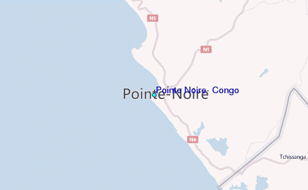 Pointe Noire, Congo Tide Station Location Map