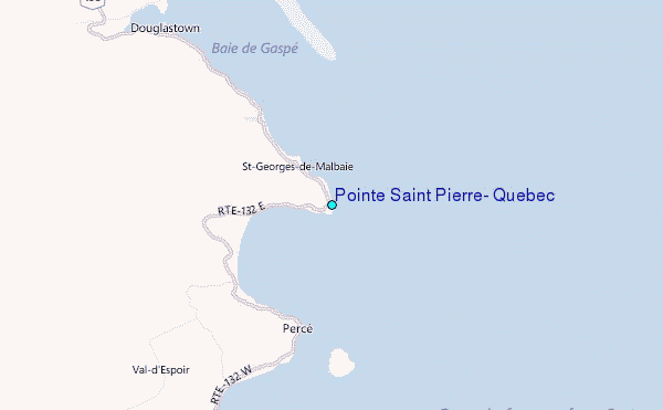 Pointe Saint Pierre, Quebec Tide Station Location Map