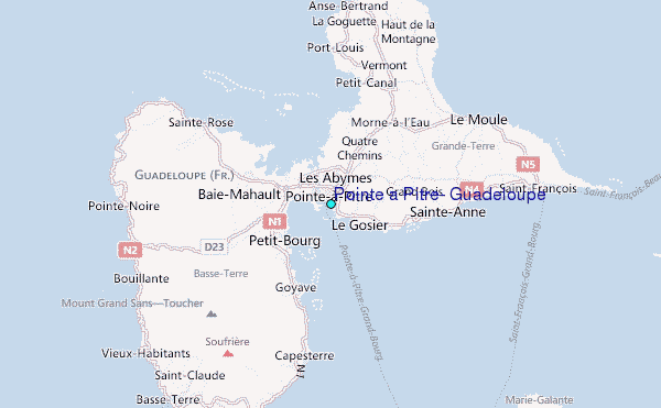 Pointe a Pitre, Guadeloupe Tide Station Location Map