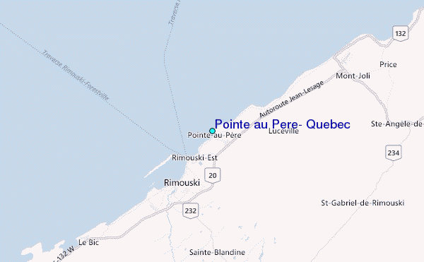 Pointe au Pere, Quebec Tide Station Location Map