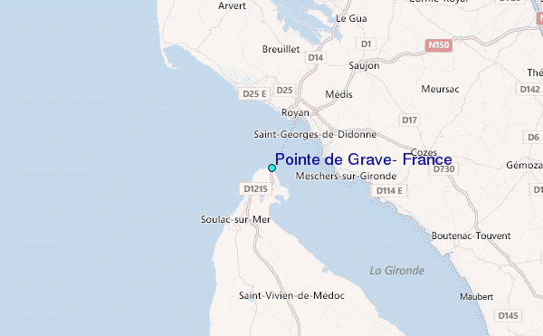 Pointe de Grave, France Tide Station Location Map