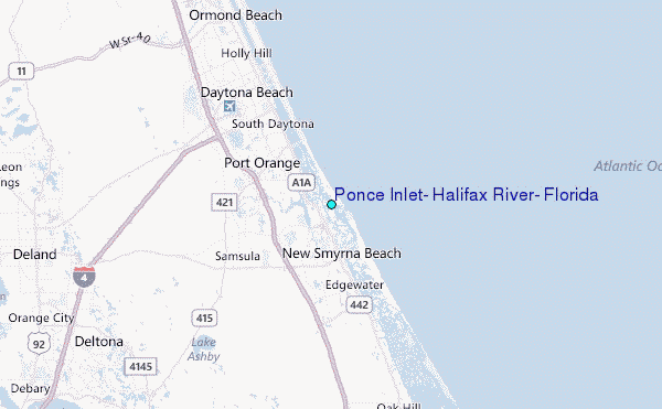 Map Of Ponce Inlet Florida