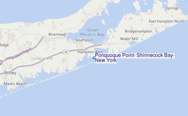 Ponquoque Point, Shinnecock Bay, New York Tide Station Location Map