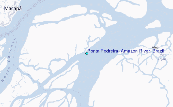 Ponta Pedreira, Amazon River, Brazil Tide Station Location Map
