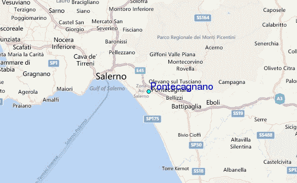 Pontecagnano Tide Station Location Map