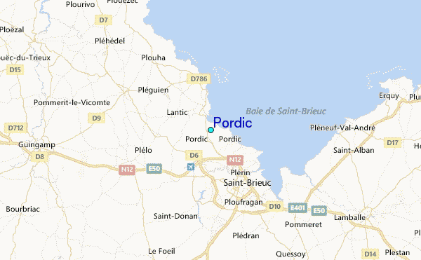 Pordic Tide Station Location Map