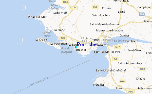 Pornichet Tide Station Location Map