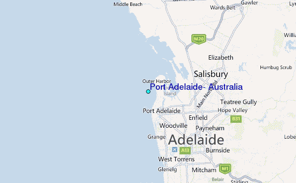 Port Adelaide, Australia Tide Station Location Map