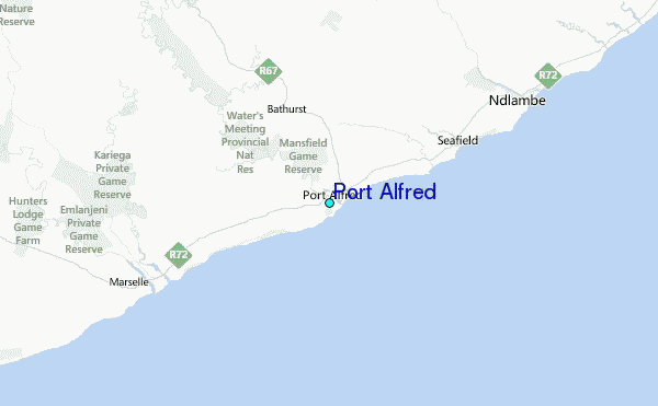 Port Alfred Tide Station Location Map