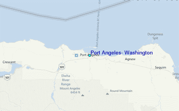 Port Angeles, Washington Tide Station Location Map