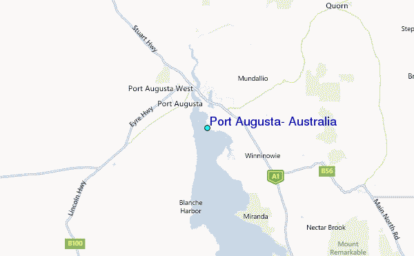 Port Augusta, Australia Tide Station Location Map