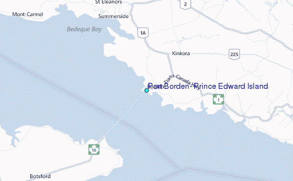 Port Borden, Prince Edward Island Tide Station Location Map