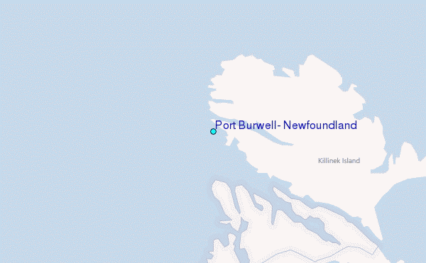Port Burwell, Newfoundland Tide Station Location Map