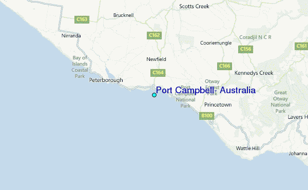 Port Campbell, Australia Tide Station Location Map