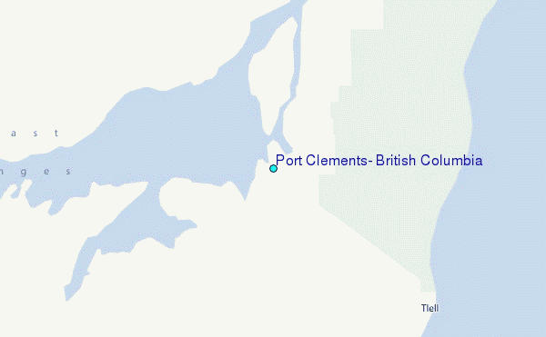 Port Clements, British Columbia Tide Station Location Map