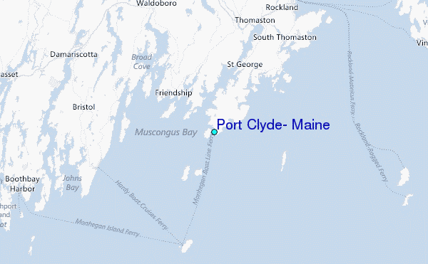Port Clyde, Maine Tide Station Location Map