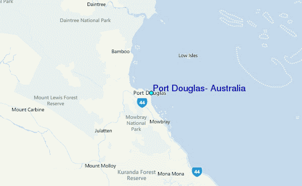 Port Douglas, Australia Tide Station Location Map