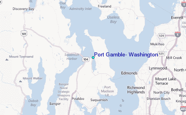 Port Gamble, Washington Tide Station Location Map