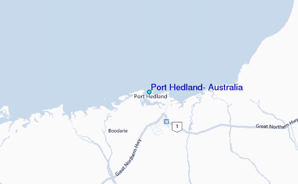 Port Hedland, Australia Tide Station Location Map