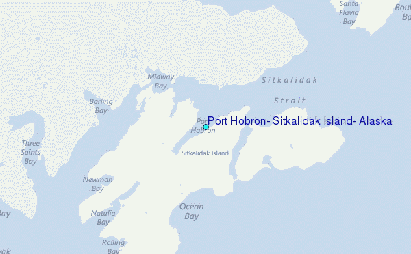 Port Hobron, Sitkalidak Island, Alaska Tide Station Location Map
