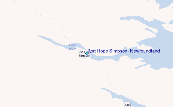 Port Hope Simpson, Newfoundland Tide Station Location Map