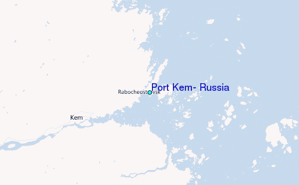 Port Kem, Russia Tide Station Location Map