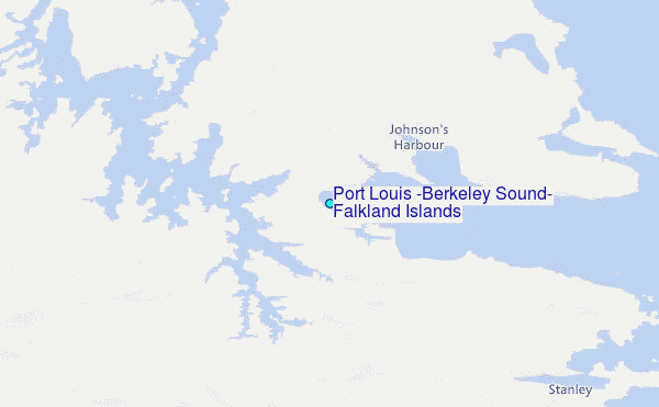 Port Louis (Berkeley Sound), Falkland Islands Tide Station Location Map