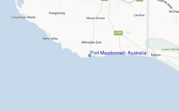 Port Macdonnell, Australia Tide Station Location Map