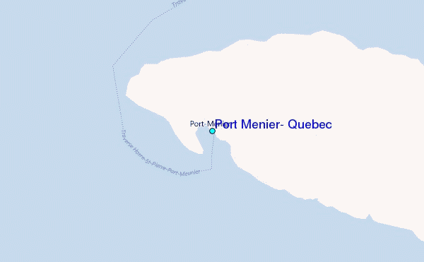Port Menier, Quebec Tide Station Location Map