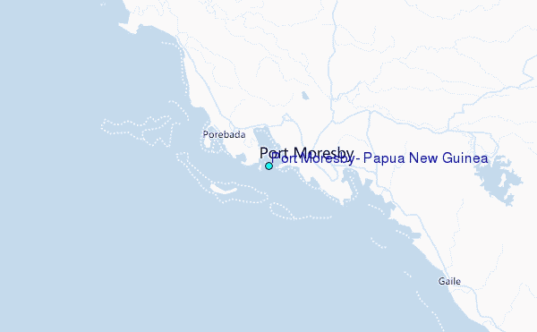 Port Moresby, Papua New Guinea Tide Station Location Map