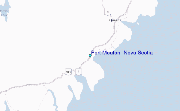 Port Mouton, Nova Scotia Tide Station Location Map