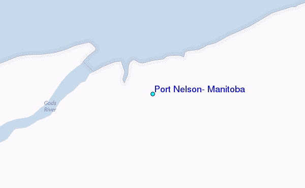 Port Nelson, Manitoba Tide Station Location Map