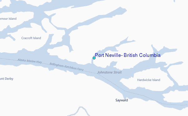 Port Neville, British Columbia Tide Station Location Map