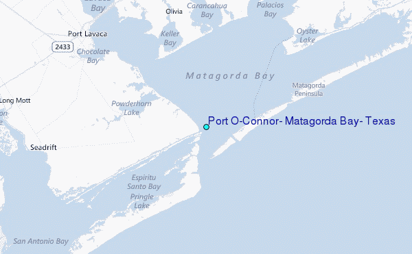 Port O'Connor, Matagorda Bay, Texas Tide Station Location Map