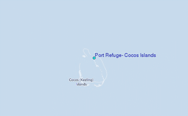 Port Refuge, Cocos Islands Tide Station Location Map